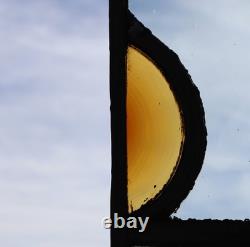 27 Tall Antique French Stained/Leaded Glass Panel/Collage with New Leading