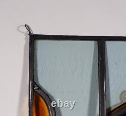 27 Tall Antique French Stained/Leaded Glass Panel/Collage with New Leading