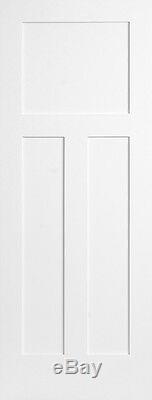 3 Panel Flat Primed Mission Shaker Stile & Rail Solid Core Wood Doors Door Slabs