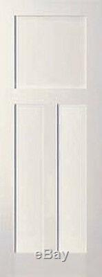 3 Panel Flat Primed Mission Shaker Stile & Rail Solid Core Wood Doors Door Slabs