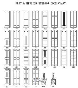 3 Panel Flat Primed Mission Shaker Stile & Rail Solid Core Wood Doors Door Slabs