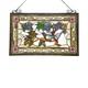 31.9 Tiffany Style Stained Glass Window Panel Birds & Floral Design