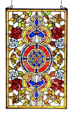 32 Floral Sky Stained Glass Window Tiffany Style Panel