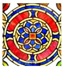 32 Floral Sky Stained Glass Window Tiffany Style Panel