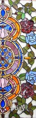 32 Floral Sky Stained Glass Window Tiffany Style Panel