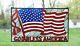 34L x 20H Handcrafted stained glass window panel American Flag Art Glass Panel