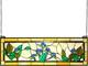 35.2x13.1 Tiffany Style Stained Glass Window Panel Hanging Transom