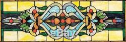 35 H x 9 W Manor Hall's Tiffany-Style Stained Glass Window Panel