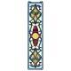 35 Lavish Geometric Fine Art Tiffany-Style Authentic Stained Glass Window Panel