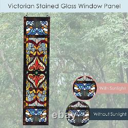 36 H Stained Glass Window Hanging Colorful Glass Panel and Window Suncatcher