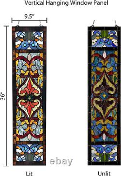 36 H Stained Glass Window Hanging Colorful Glass Panel and Window Suncatcher