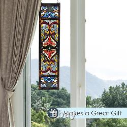 36 H Stained Glass Window Hanging Colorful Glass Panel and Window Suncatcher