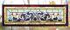 36W x 12H Handcrafted Jeweled beveled stained glass window panel