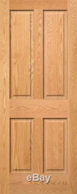 4 Panel Craftsman Raised Panel Red Oak Stain Grade Solid Core Interior Doors