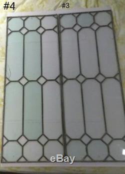 (4) Vintage Stained Glass Window Panels From California Country Estate Sale
