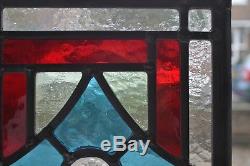 4 traditionally made British leaded light stained glass window panels. R826k