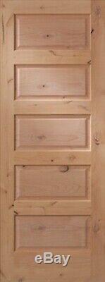 5 Panel Equal Raised Knotty Alder Stain Grade Solid Core Interior Wood Doors NEW