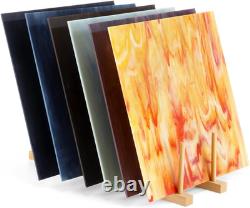 6 Pack Stained Glass Sheets 12 X 12 Colorful Mosaic Glass Panels