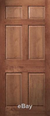 6 Panel Raised Cherry Solid Core Stain Grade Stile & Rail Interior Wood Doors