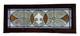 AG1082 Antique c1910 Craftsman Embossed Stained Glass Fleur de Lis Panel MINT