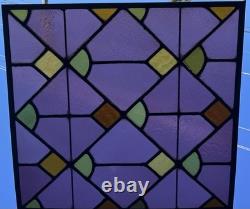 ANTIQUE ABSTRACT STAINED GLASS WINDOW, Pittsburgh PA church 1900