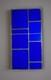 ANTIQUE HIGH END STAINED GLASS WINDOW no cracks cobalt blue 25.5 by 13