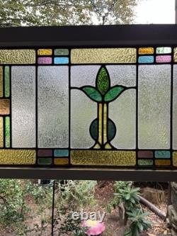 ANTIQUE STAINED GLASS WINDOW, COAL REGION PA, 1920s VG CONDITION