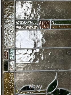 ANTIQUE STAINED GLASS WINDOW, COAL REGION PA, 1920s VG CONDITION