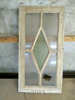 ANTIQUE VTG Stained Glass Window Panel 18.75x36x1 As Is Local Pickup