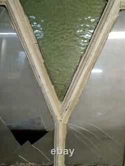 ANTIQUE VTG Stained Glass Window Panel 18.75x36x1 As Is Local Pickup