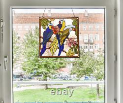 AVA Tiffany-Style Stained Glass Suncatcher window Panel - 24.8 x 23