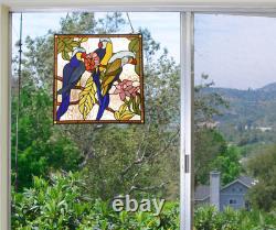 AVA Tiffany-Style Stained Glass Suncatcher window Panel - 24.8 x 23