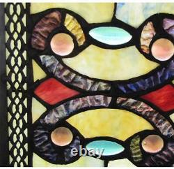 Abstract Brown Stained Glass Panel