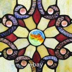 Abstract Brown Stained Glass Panel