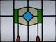 Abstract Old English Leaded Stained Glass Window 20.75 X 17