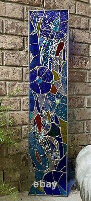 Abstract Stained Glass Transom Panel Window Suncatcher Divider