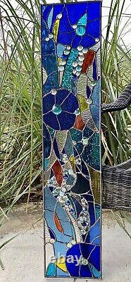 Abstract Stained Glass Transom Panel Window Suncatcher Divider