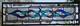Abstract Stained Glass Transom window HANGING PANEL 27 X 8 3/4 incl hooks