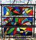 Abstract Stained Glass Window Panel Suncatcher with Bevels 20x20