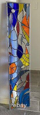 Abstract Stained Glass Window Transom Panel Contemporary