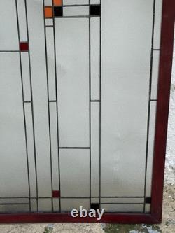 After FRANK LLOYD WRIGHT Beautiful Stained Glass Window Panel 40 Suncatcher