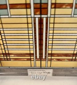 After FRANK LLOYD WRIGHT Stained Glass Panel Oak Park Skylight