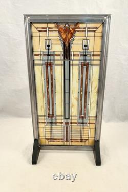 After FRANK LLOYD WRIGHT Stained Glass Panel Oak Park Skylight