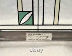 After FRANK LLOYD WRIGHT Stained Glass Panel WATERLILIES