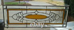Amber Stained Glass and Beveled Transom