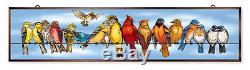 Amia Stained Glass 40 X 9 On Line Dating Birds Window Panel #42515