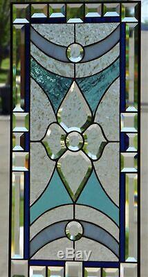 Angel -Beveled Stained Glass Window Panel 28 1/2 x 16 1/2