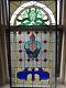 Antique American Stained Glass Multi-Colored Window Panel 44x 23.5 Chicago