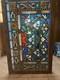 Antique Church Stained Glass Memorial Window Panel Painted Gothic 28x47
