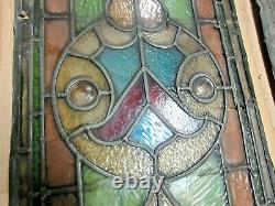 Antique Decorative Stained Glass Panels Four
